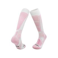 Merino vilnos slidinėjimo kojinės - Šiltos, neslystančios sniego kojinės rudeniui ir žiemai, skirtos lauko sportui M (Fits Shoe Size 34-38) white