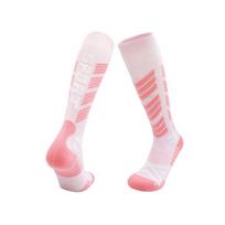 Merino vilnos slidinėjimo kojinės - Šiltos, neslystančios sniego kojinės rudeniui ir žiemai, skirtos lauko sportui L (Fits Shoe Size 39-44) white