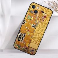 The Kiss Gustav Klimt Painting Shockproof Case For iPhone 17 16 15 14 11 Pro Max Plus 12 13 Mini 16e 17 Air Phone Cover iPhone 14 Pro beige