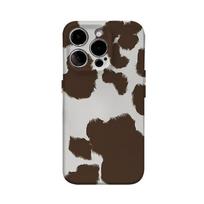 Karvės rašto telefono dėklas, skirtas IPhone 16 15 14 13 12 11 X XS XR XSMAX 7 8 Pro Max Plus, dvigubo sluoksnio galinis dangtelis IPHONE16PRO