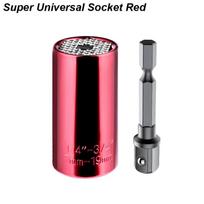 Universal Socket Wrench Torque Head Set Ratchet Super Sleeve Gadget Power Drill Adapter Magic Grip Spanner Key Multifunctional pink