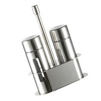 Stainless Steel Spice Jars Set with Clear Window Airtight Seasoning Containers for Kitchen Storage Organizer Salt Pepper gray