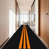 Juodi oranžiniai dryžuoti ilgi takelio kilimai Nordic koridoriaus dekoras Lengvai valomi plaunami grindų kilimėliai Namų svetainės prieškambario laiptų kilimas 60x200cm white