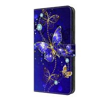 Dėl Xiaomi Redmi 10C dėklo Stovas Piniginė Knygos tipo dangtelis Coque Redmi 10 telefono dėklui Redmi10A Fundas Gėlėtos odinės apsauginės dėklai Redmi 10 blue
