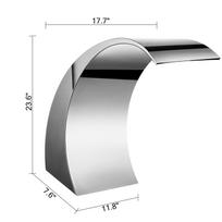 VEVOR 60x30cm/40x20cm Baseino fontanas krioklys Nerūdijančio plieno fontanas tvenkinys Sodo baseino elementas Dekoratyvinis metalinis čiaupas gray