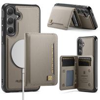 Magnetinis belaidžio įkrovimo odinis atverčiamas telefono dėklas, skirtas Samsung Galaxy S25 Edge S24 Ultra Plus A56 A36 A26 A16, piniginės kortelių dangtelis Samsung A16