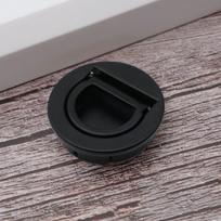 Modern Stainless Steel Hidden Door Handles Round Flip Hidden Door Knob Recessed Wardrobe Drawer Pulls Cabinet