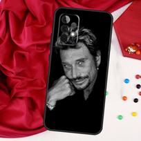 Johnny Hallyday muzikinis dėklas skirtas Samsung Galaxy A54 A34 A14 A51 A71 A12 A22 A32 A52 A13 A23 A33 A53 A73 Coque For Samsung A14 black
