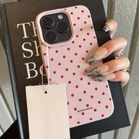 Red Polka Dot Design Phone Case For Iphone 17 Air 16 16e 17e 15 Plus 14 13 12 11 Pro Max Shockproof Protective Fashion Cover iphone 16 ProMax brown