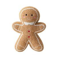 Festive Gingerbread Man Pillow Ornament beige
