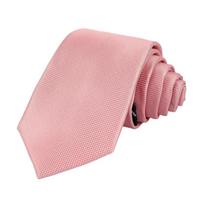 Modern Grid Textured Men's Casual Polyester Necktie Wrinkle Free Office Outfits Formal Accessories tamsiai rausva spalva