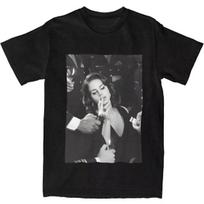 2026 Lana Del Rey Dainininkės Spausdinta Marškinėliai Laisvi trumpomis rankovėmis Švelnus Marškinėlis Vasaros Laisvalaikio Vyrams Moterims Retro Vintage Viršūnės Marškinėliai Laisvi Marškinėliai Viršūnės XL black
