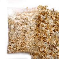 2-10g Gold Leaf Flakes Sequins Glitters Epoxy Resin Filling Gold Foil Paper DIY Resin Silicone Mold Nail Art Jewelry Making 10 Grams