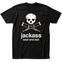 Jackass Geriausias ir Paskutinis Logotipo Grafika Spausdinti Marškinėliai Unisex Mada Klasikiniai 2026 Vasaros Marškinėliai Streetwear M black