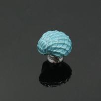 KAK Ceramic Ocean Shell Drawer Knobs Mediterranean style Cabinet Cupboard door handles Novelty Fashion Furniture Handles mėlyna