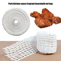 3 Meter Cotton Meat Net Ham Sock Sausage Pork Butcher Twine Net Bag Non-slip Kitchen Cooking Packaging Tools 65cm white