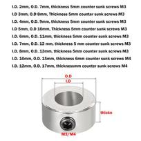 2/3/4/5/6/7/8/10/12mm Veleno įvorė Fiksavimo žiedas Nikeliuotas Metalinė veleno fiksavimo mova Nusileidimo važiuoklės stabdiklis Rato blokatorius 3mm(0.12in)-5pcs