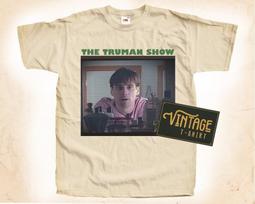 The Truman Show V1 T-Shirt Vintage Natural color Men's T-Shirt DTG Digital Print SIZES S M L XL 2XL 3XL 4XL 5XL 4XL gray