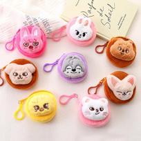 SKZOO 8pcs Plush Coin Purse Set Stray Kids Kpop Merch Cute Chibi Earphone Case Mini Wallet Keychain Backpack Charm STAY Fan Concert Accessory 8pcs