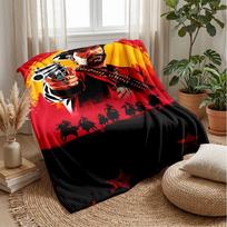 Red Dead Redemption gamePrinted Flannel Blanket Cozy Skin-Friendly Warm Throw for Couch Bed Indoor Daily Use 75x90cm