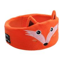 Minkštos pliušinės vaikiškos miego ausinės, elastinė akių kaukė, garsiakalbiai, galvos juosta, vaikų dovana orange animal red
