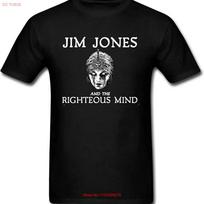 Men's Jim Jones and The Righteous Mind T Shirt Black vintage Washed designer clothes Casual Versatile Unisex Stretched Stylish 4XL black