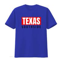 Texas Southside T Shirt Stylish and Comfortable for All vintage Washed homme streetwear Slightly Soft Stretched Breathable L blue