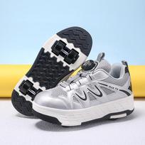 29-40 Berniukų/Mergaičių Batai su Ratukais Keturratės Sportinės Riedlentės Nuimami Riedlenčių Batai Berniukų Riedlenčių Batai Mergaičių Riedlenčių Batai 30 sidabras