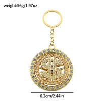 Men Gold Color Dollar Sign Keychain Cuban Chain,Hip Hop Money Dollar Pendant Keyrings, Music Festival Party Gifts Accessories beige