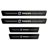 Aukštos kokybės anglies pluošto automobilio durų slenksčio apsauginė lipdukas, skirtas Volvo EX30 XC60 XC40 V60 V40 XC90 XC70 V50 S60 S90 EX90 ES90 AWD black