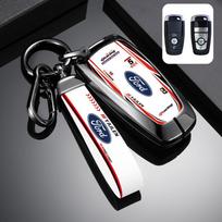 Lenktyninio automobilio stiliaus dizainas Raktų dėklas Dangtelis Laikiklis Korpusas Raktų pakabuko Aksesuarai Ford Fusion Mondeo Mustang Explorer Edge EcoSport gray