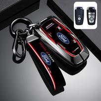 Lenktyninio automobilio stiliaus dizainas Raktų dėklas Dangtelis Laikiklis Korpusas Raktų pakabuko Aksesuarai Ford Fusion Mondeo Mustang Explorer Edge EcoSport gray