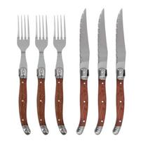 New Stainless Steel Steak Knife and Fork Rosewood Handle Steak Knife and Fork Set Light Luxury Household Western Tableware