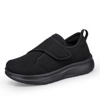 Unisex Wide Toe Senior Walking Shoes Comfortable Wide Fit Casual Footwear Sizes 36-46 43 black