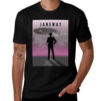Janeway from Star Trek Voyager T-Shirt Plus Size Non-Shrink T-Shirt XS gray