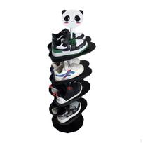 Kids Shoe Rack, Cartoon Creature, 3Tier Organizer, Entryway, Bedroom, Storage Shelf Black Panda 4T B Black Panda 4T C black
