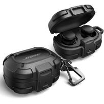 Dexnor for Bose QuietComfort Earbuds Protective Case with Drop-Proof Lock, Shockproof Rugged Bumper Cover with Carabiner & Keyring for Bose juoda
