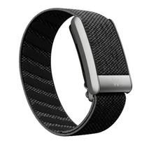 Suderinama su Whoop 4.0 apyrankės dirželiais, pintas nailoninis elastinis sportinis pakaitinis dirželis su sidabriniu U formos metaliniu rėmeliu For WHOOP 4.0 black