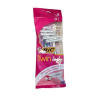 Twin Lady BIC Pack 5 Twin Blade Razor gray