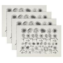 4pcs Paper Ceramic Decals Pottery Ceramics Clay Transfer Paper Underglaze Flower Paper Flower 300x410x0.1mm gray