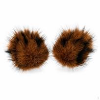 Pliušinis Vilko Letenos Pirštinių ir Kepurės Rinkinys Helovino Cosplay Pilkas Brown Gloves black