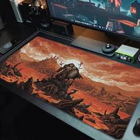 Doom Mouse Pad Large Gaming Table Cushion Non-slip Laptop Tablet Big Mousepad XXL Mat Mini PC Playmat With Lock edge_xia 30cmx80cm(11.8x31.5inch)