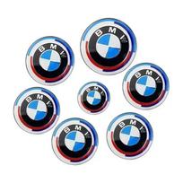 7 vnt. Priekinės variklio dangčio emblema Automobilio 50-mečio logotipas 82 mm + Galinė emblema 74 mm + Ratlankio dangtelis 68 mm QDekoratyvinis dangtelis Stilius BMW
