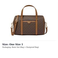 MICHAEL KORS Zip Closure Artificial Leather Shoulder Bag, Crossbody Bag, Handbag Medium Women's Dark Brown/Acorn Brown 35S4GTFS6B200 One Size 1 black
