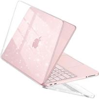 Smartshell dėklas Macbook Neo 2026 13 , skaidrus su blizgučiais