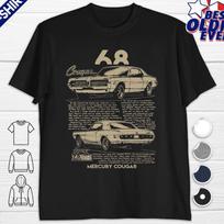 1968 Mercury Cougar Gte Vintage Retro Tshirt XL gray