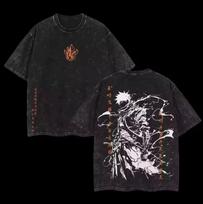 Balinimas Vintage Išplėstiniai Marškinėliai Daugialypių Veikėjų Anime Grafinis Spaudas Unisex Laisvi Medvilniniai Trumpomis Rankovėmis Harajuku Gerbėjų Gatvės Apranga T-shirt XL black