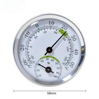 Wall Mounted Thermometer Hygrometer Mini Humidity Meter Gauge For Room Household Portable Hygrometer Weather Station gray