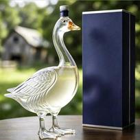 Goose Shaped Vodka Decanter Creative Glass Liquor Bottle For Grey Goose Vodka Bar Home Decoration B gray
