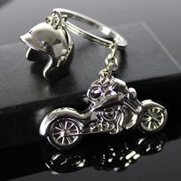 Madingas vyriškas kroso motociklo šalmo pakabukas Metalinis raktų pakabukas Automobilio raktų žiedas Dovana 1pc gray